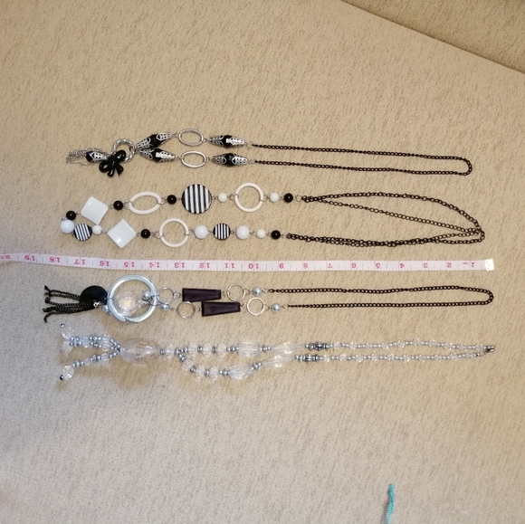 Assorted Black & White Statement Necklaces - Picture 4 of 7